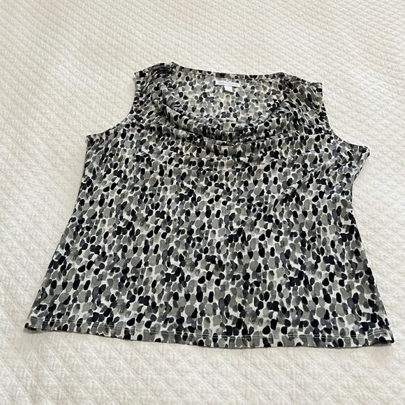 Charter Club Sleeveless Drape Neck Shell Slightly Fitted - Size Large - Picture 1 of 4